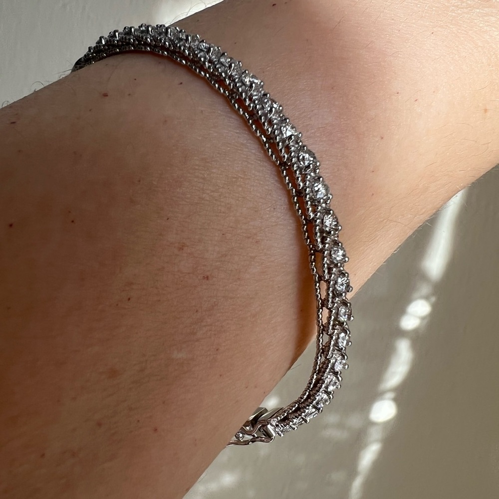 BRAND NEW DIAMOND BRACELET 14K WHITE GOLD